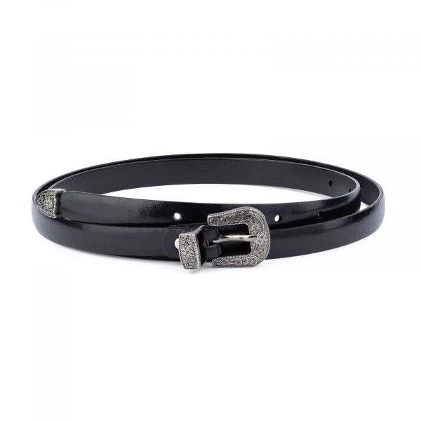 VOYOAO Young Boys Girls Leather Belts Retro Square Alloy Buckle Without Prong