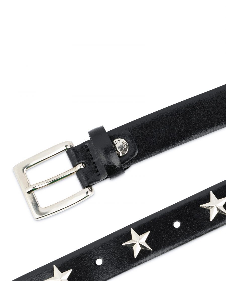 Black Studded Belt With Stars 4