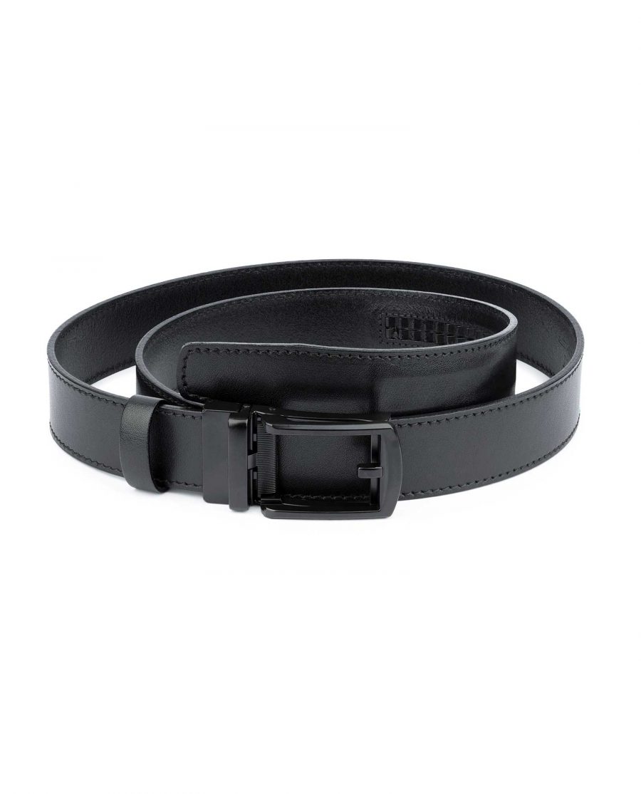 Comfort Click Leather Belt Black Buckle 1