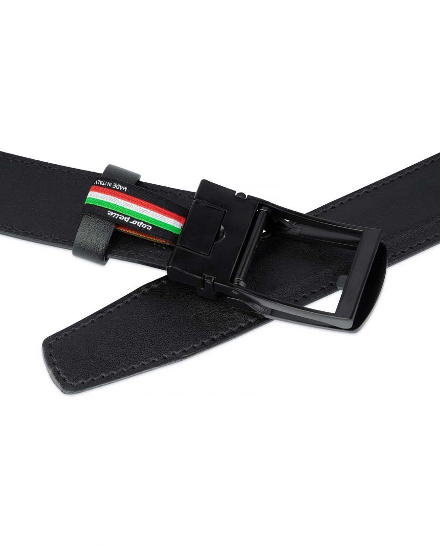 Comfort Click Leather Belt Black Buckle 4