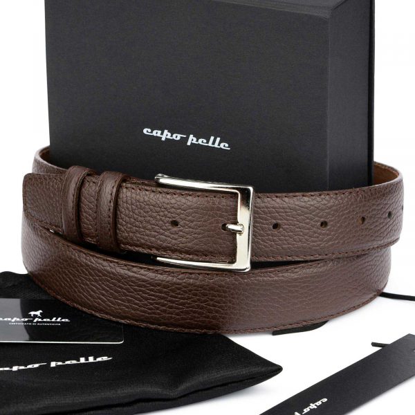 Gift For Dad Brown Leather Belt