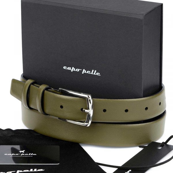 Leather Gifts For Him Olive Green Belt