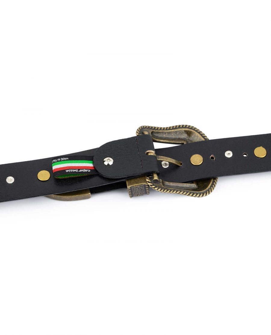 Studded Western Belt With Bronze Buckle 7