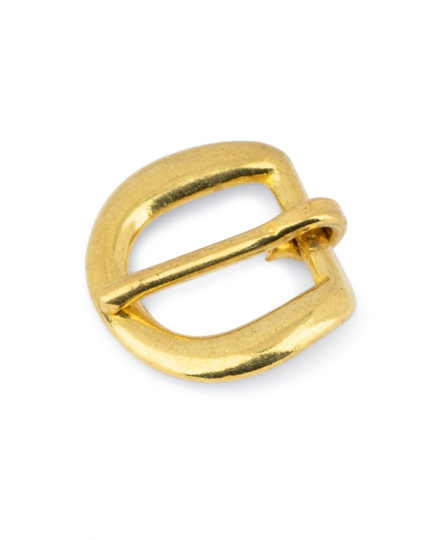 Rounded Corner Small Brass Belt Buckle 15 mm 1