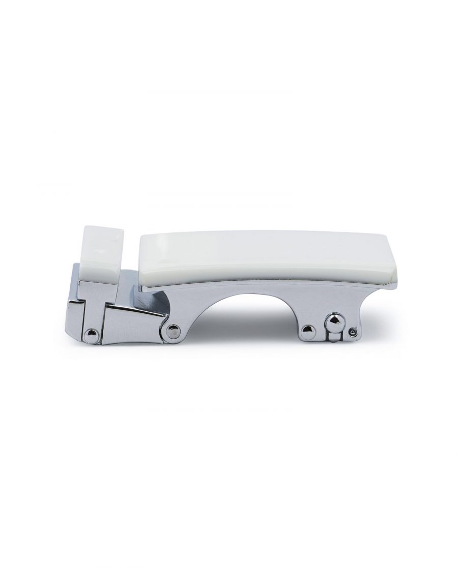 White Automatic Belt Buckle 2