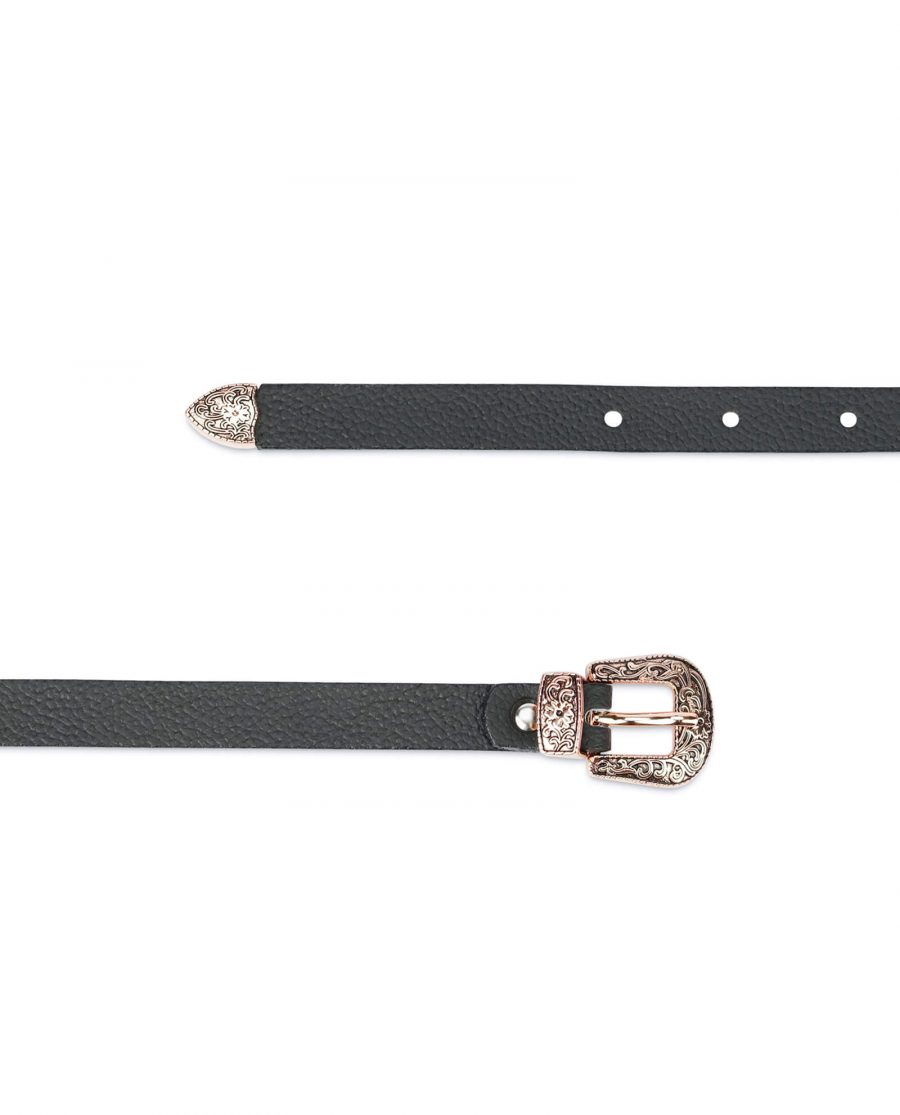western belts for women with rose gold buckle WECW15GDRO 2 1