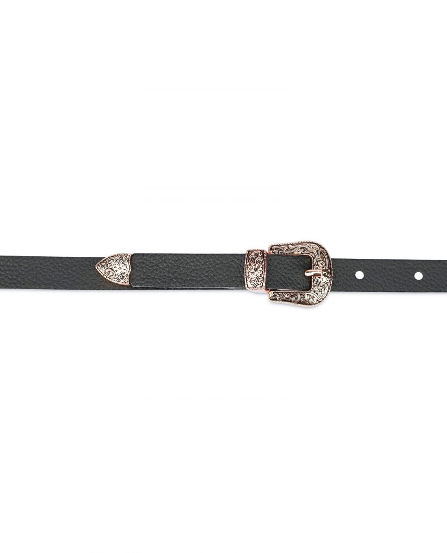 western belts for women with rose gold buckle WECW15GDRO 3 1