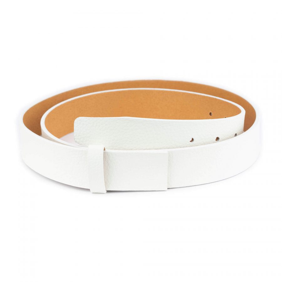 Belt Strap Replacement 35 Mm White Leather 0