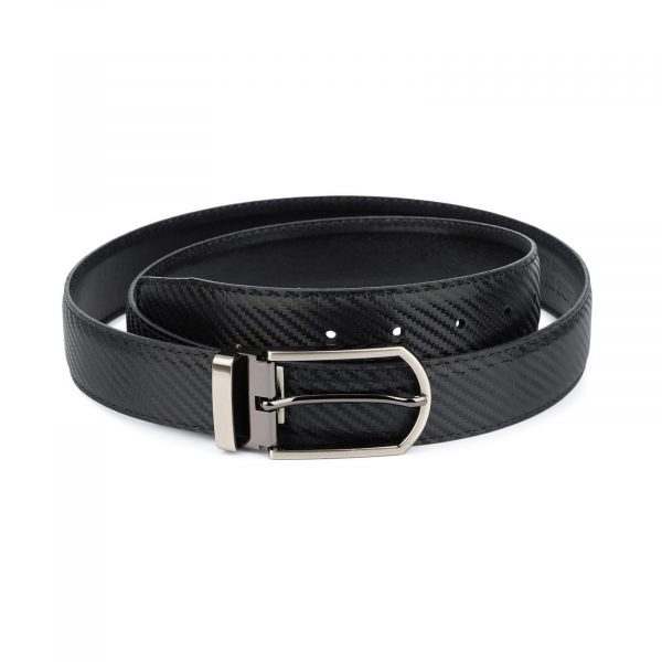 Carbon fiber Leather Belt For Men 35 mm 1