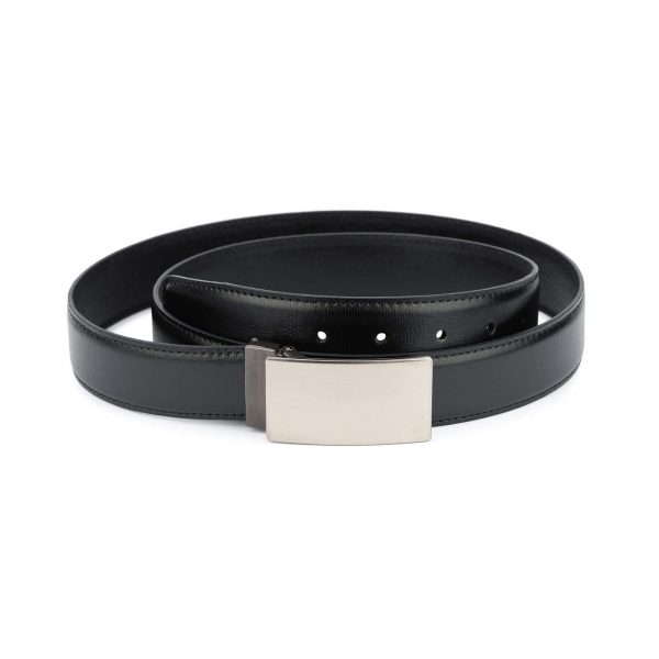 Mens black leather belt buckle blanks 35 mm 1