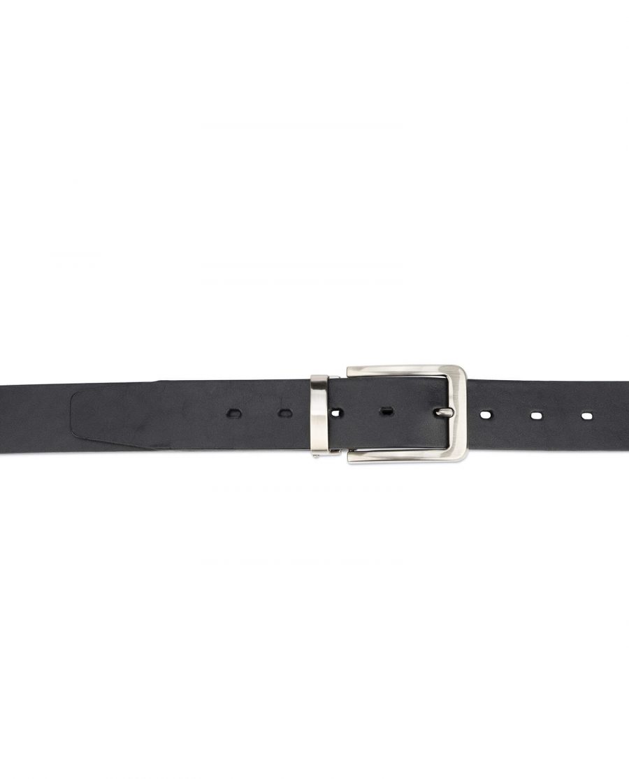 black full grain leather belt for men 3 5 cm 3