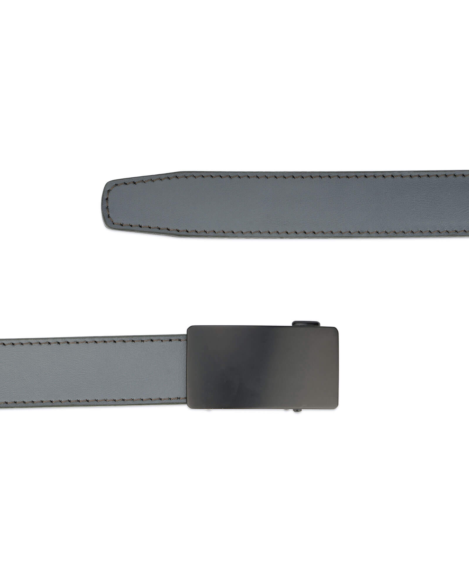 Mens Gray Click It Belt With Black Buckle | LeatherBeltsOnline.com