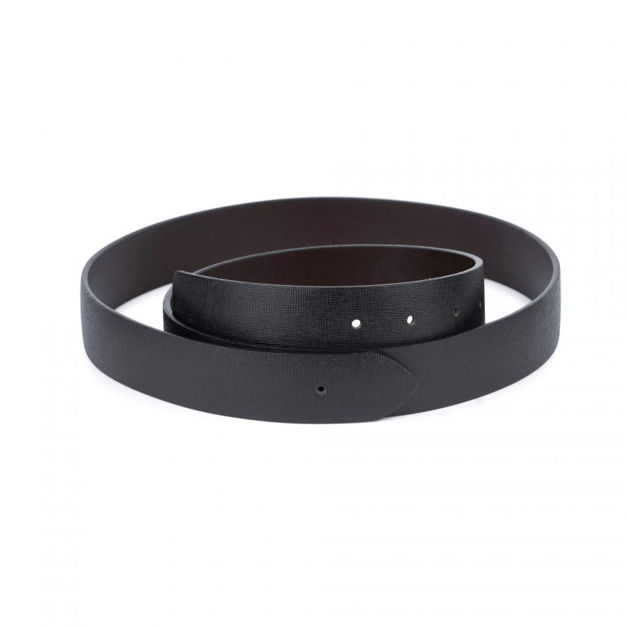 saffiano leather belt without buckle 1