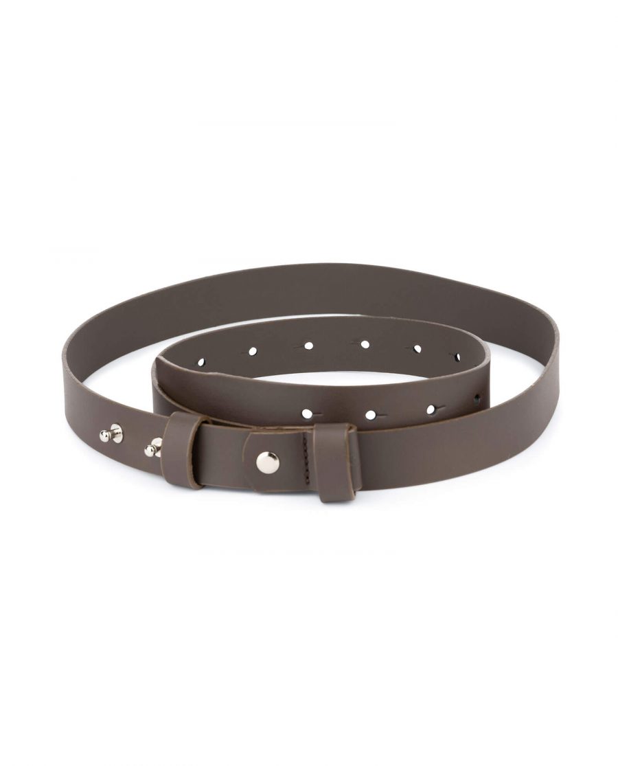 1 inch womens brown belt without buckle 1