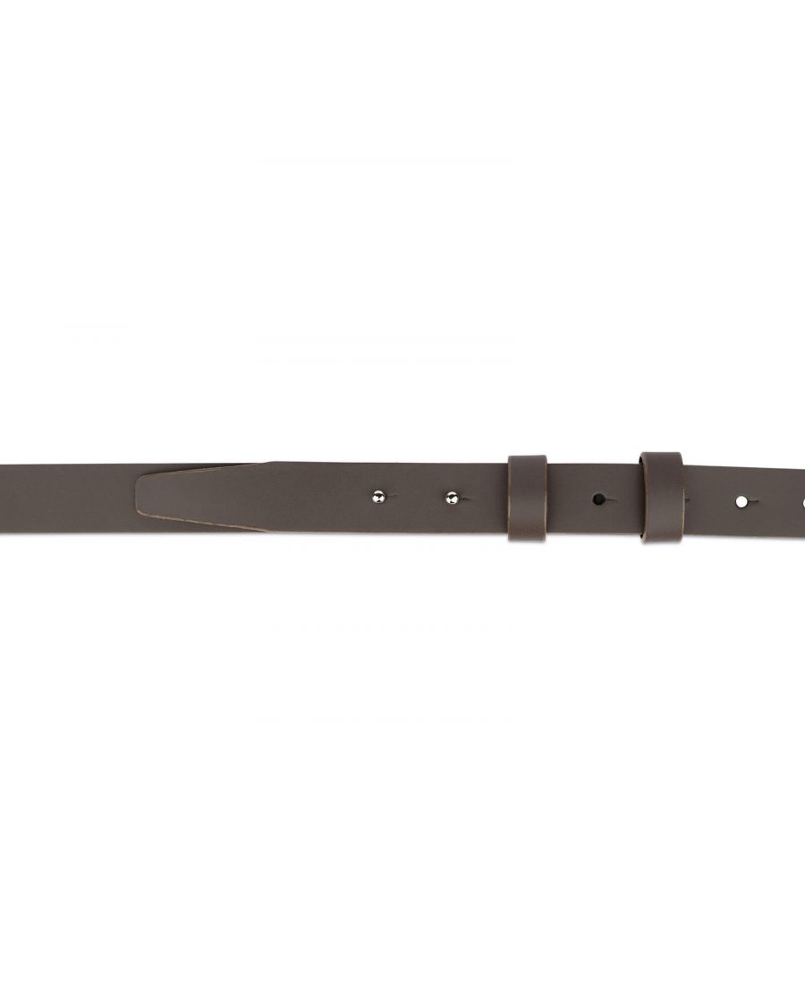 1 inch womens brown belt without buckle 3