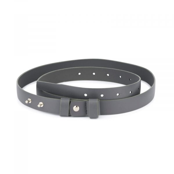 1 inch womens gray belt without buckle 1