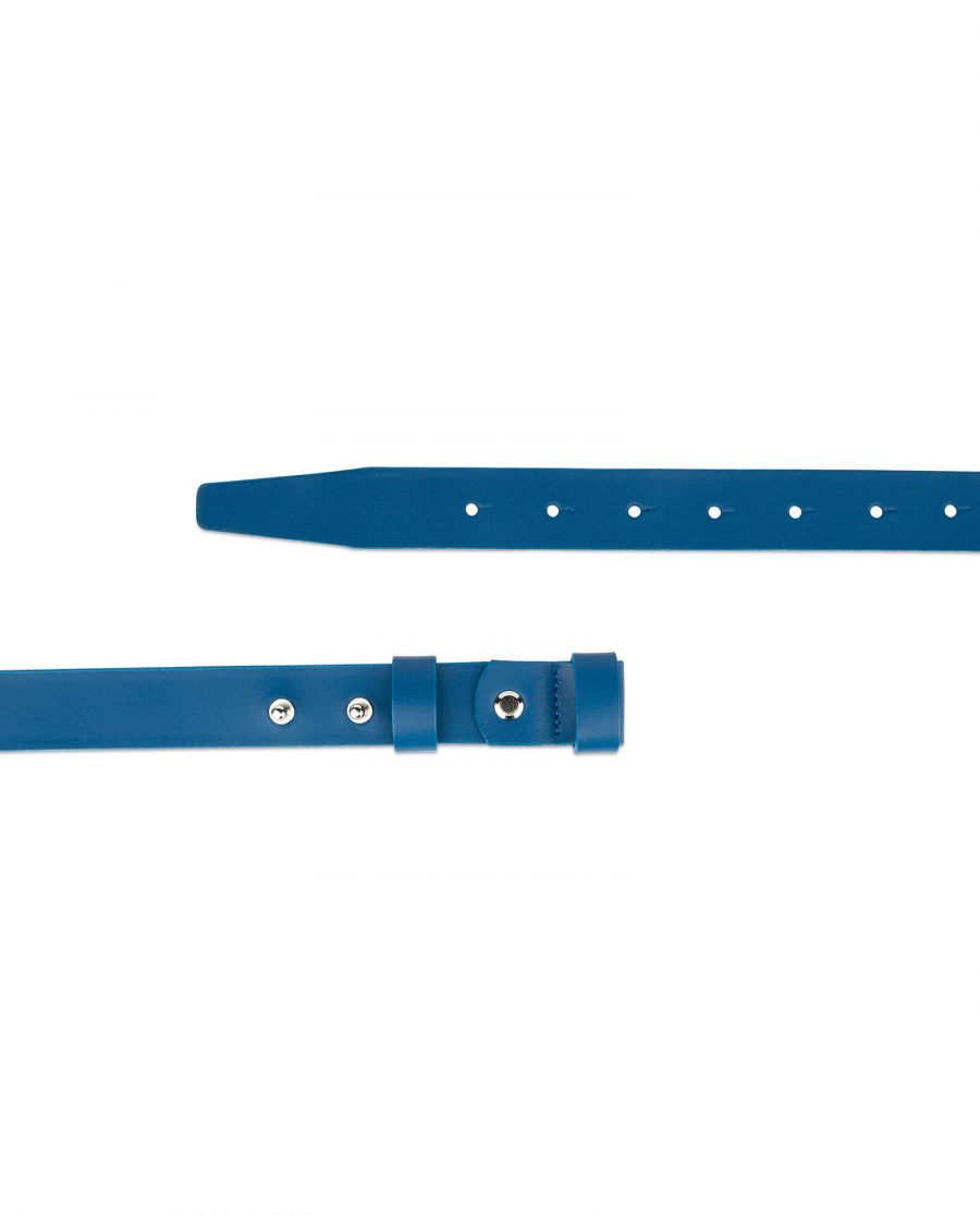 1 inch womens royal blue belt without buckle 2