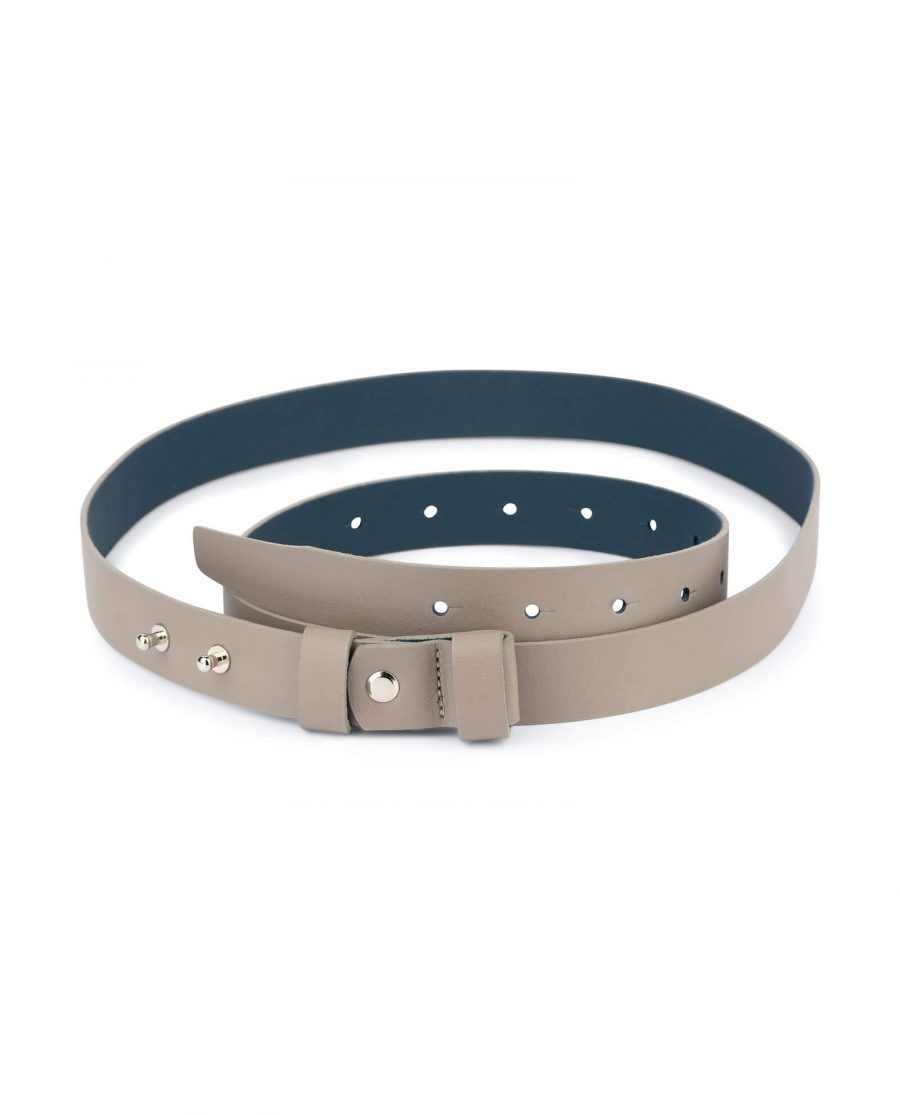 1 inch womens taupe belt without buckle 1