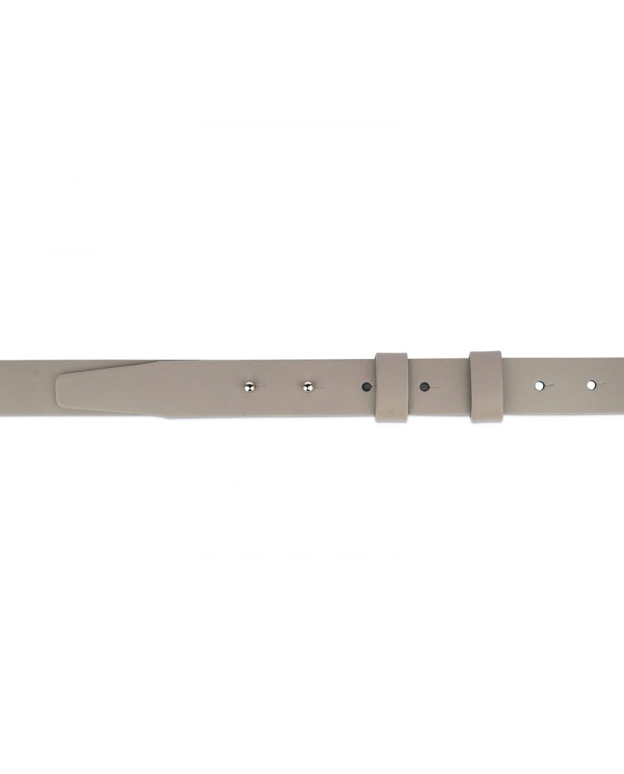 1 inch womens taupe belt without buckle 3