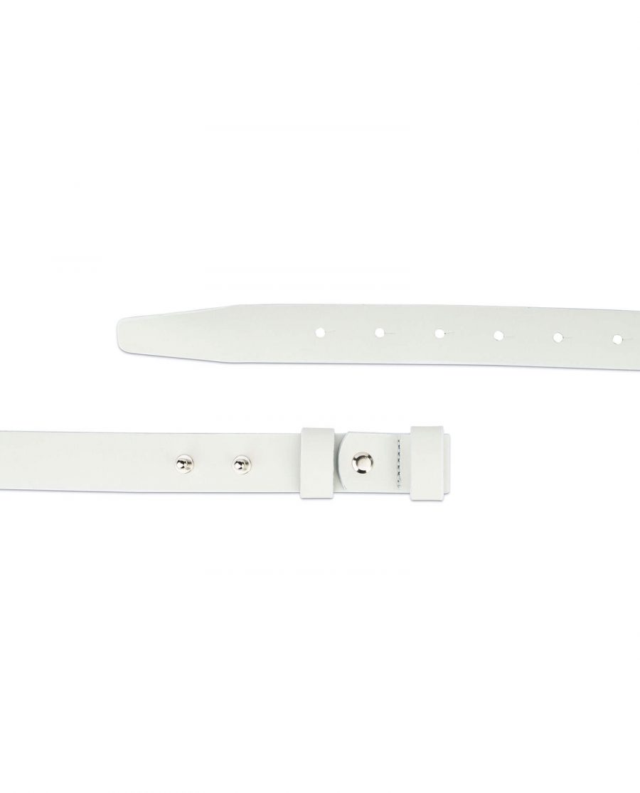 1 inch womens white belt without buckle 2