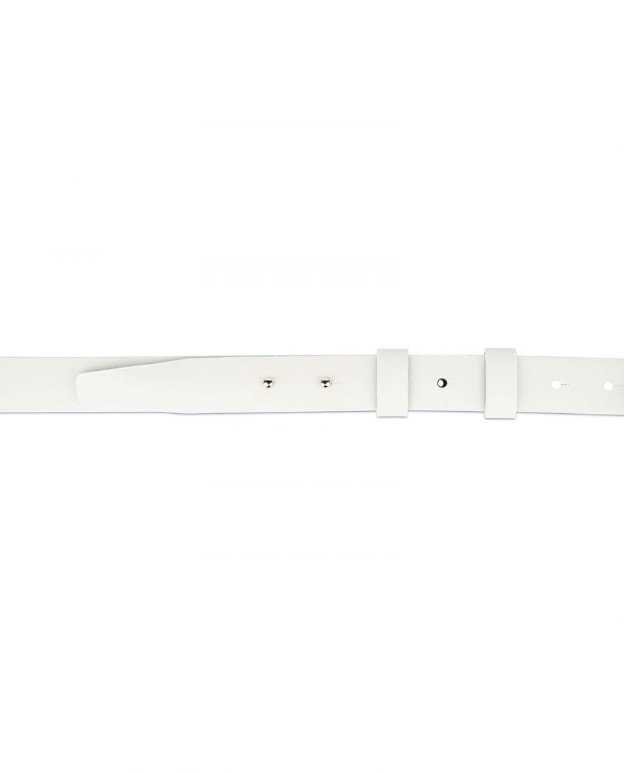 1 inch womens white belt without buckle 3