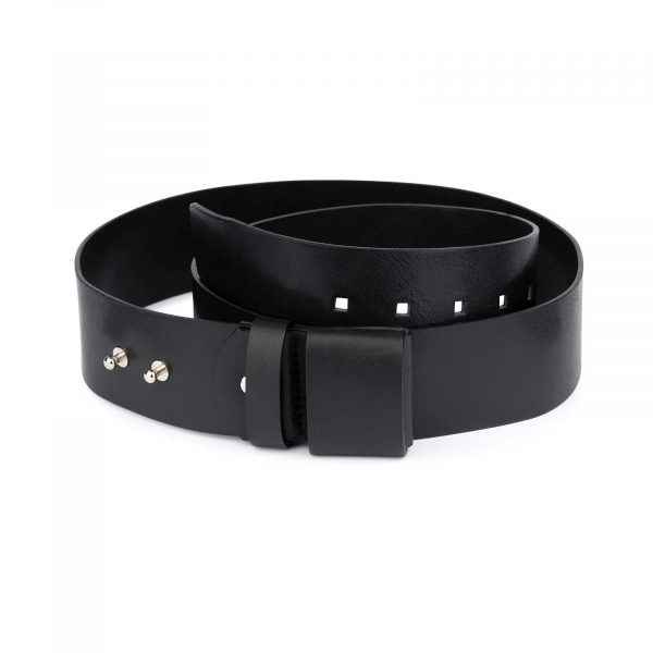 2 inch black belt without buckle 1
