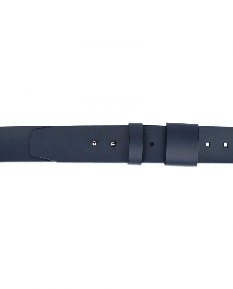 2 inch navy womens belt without buckle 3