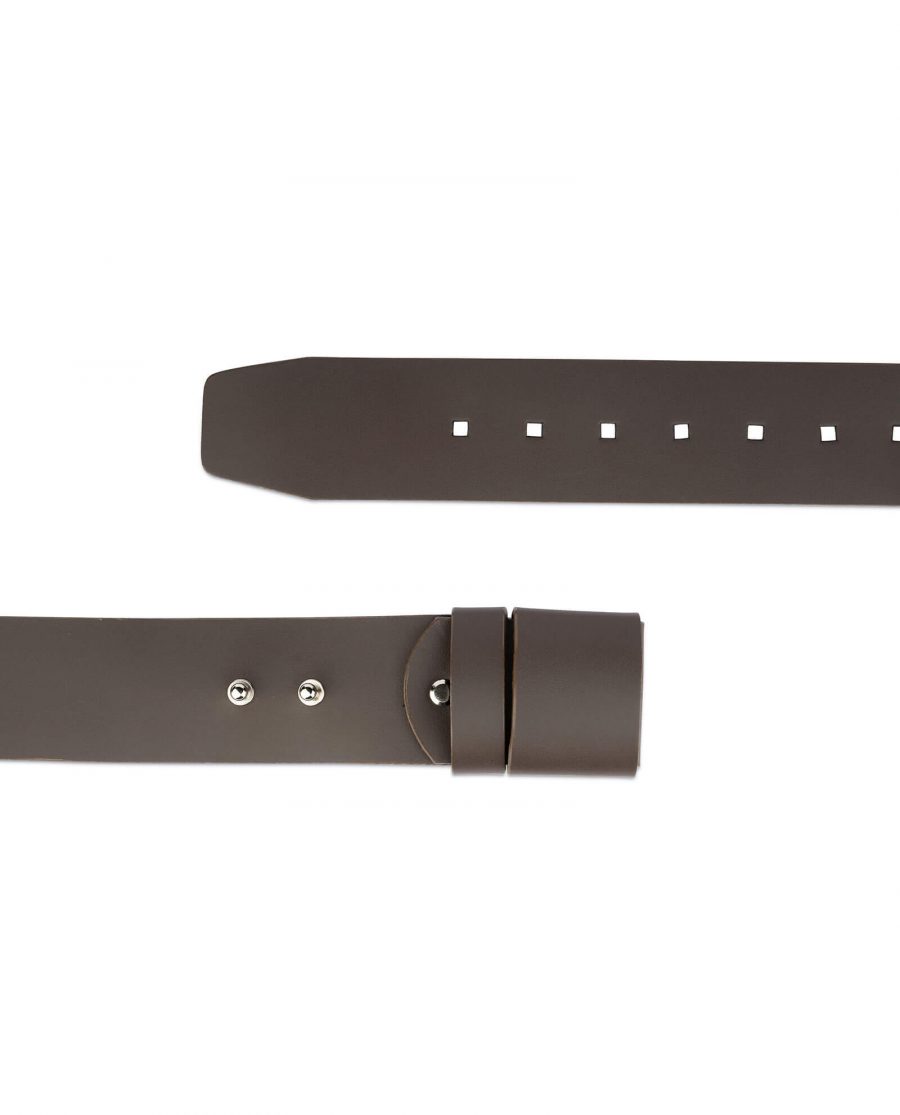 2 inch womens brown belt without buckle 2