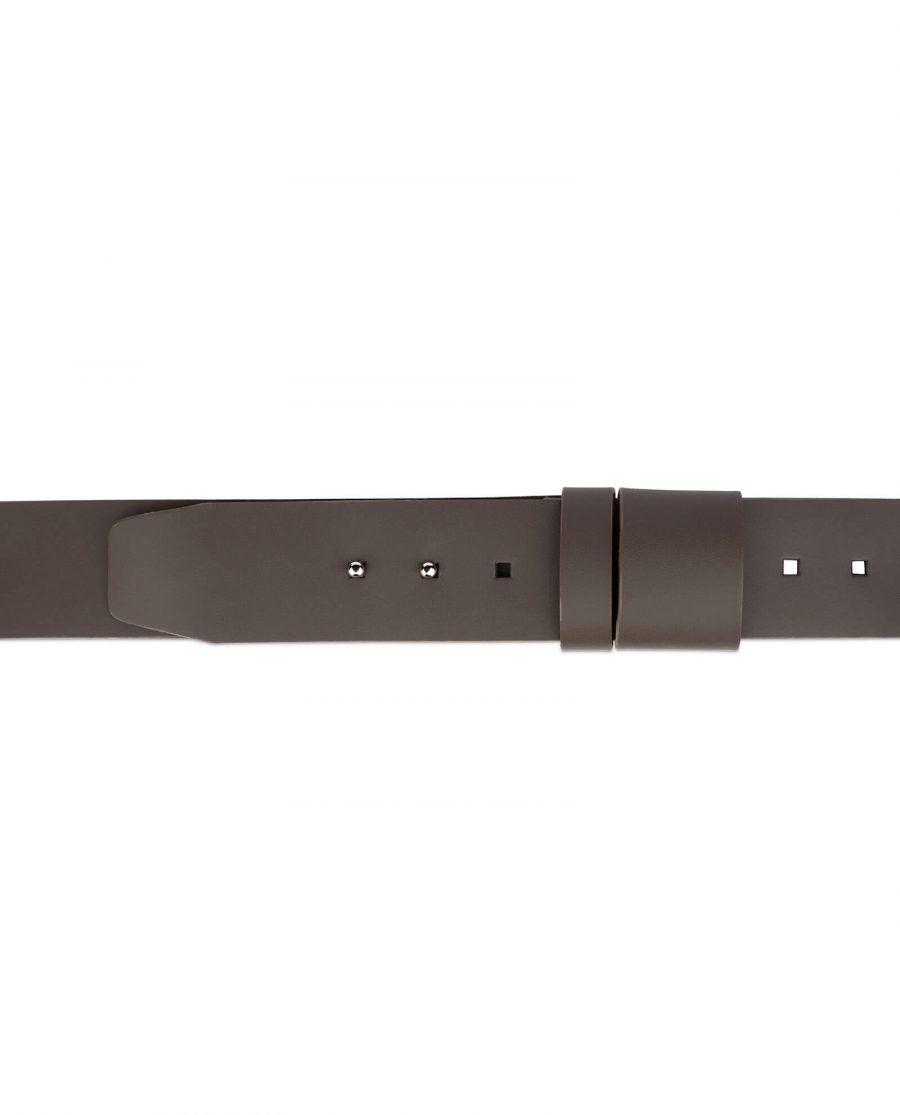 2 inch womens brown belt without buckle 3