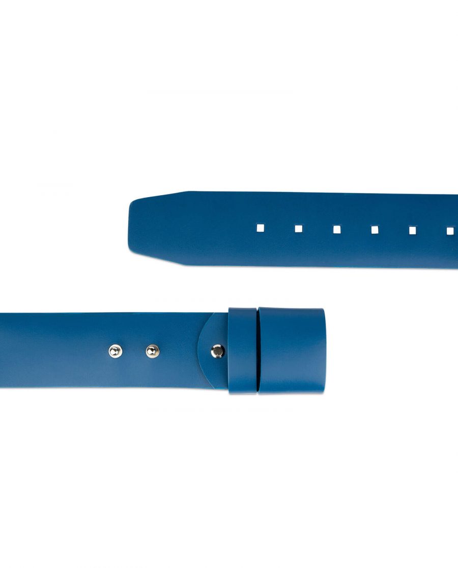 2 inch womens royal blue belt without buckle 2