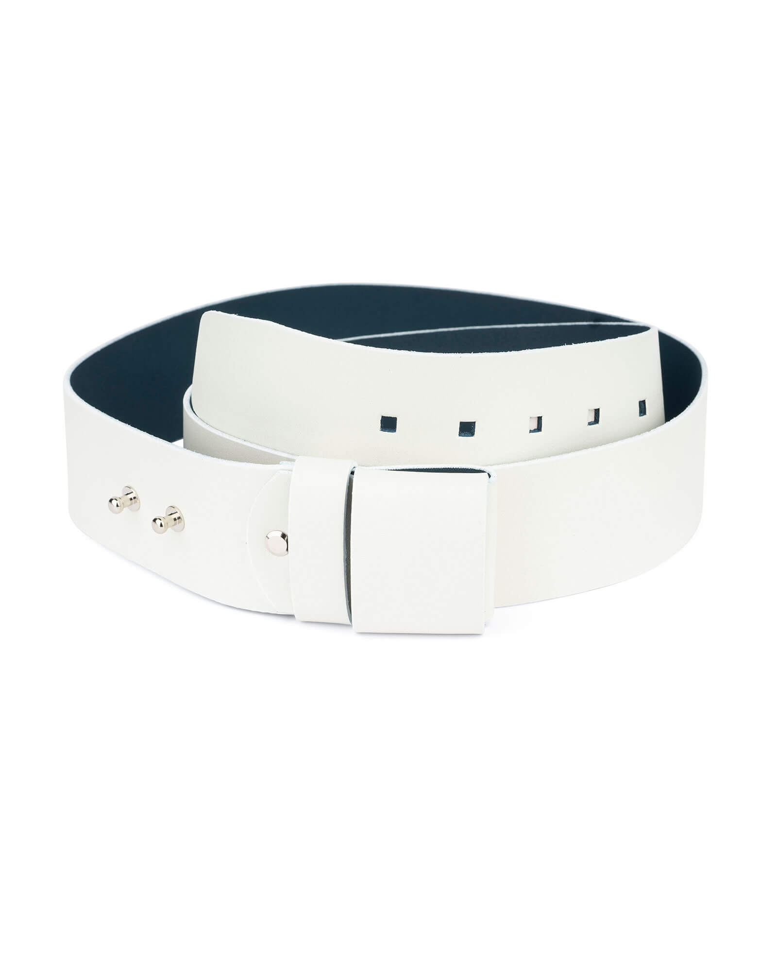 2 inch Womens White Belt Without Buckle 42\
