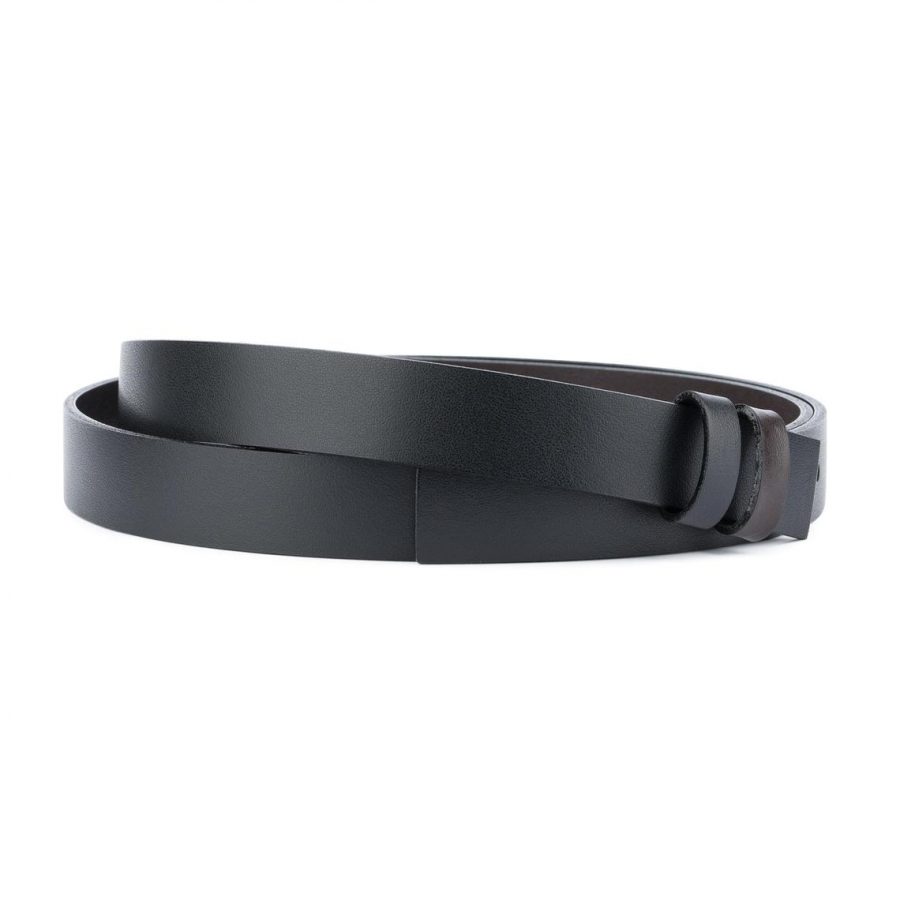 Reversible Belt Strap Black Brown 1 Inch5