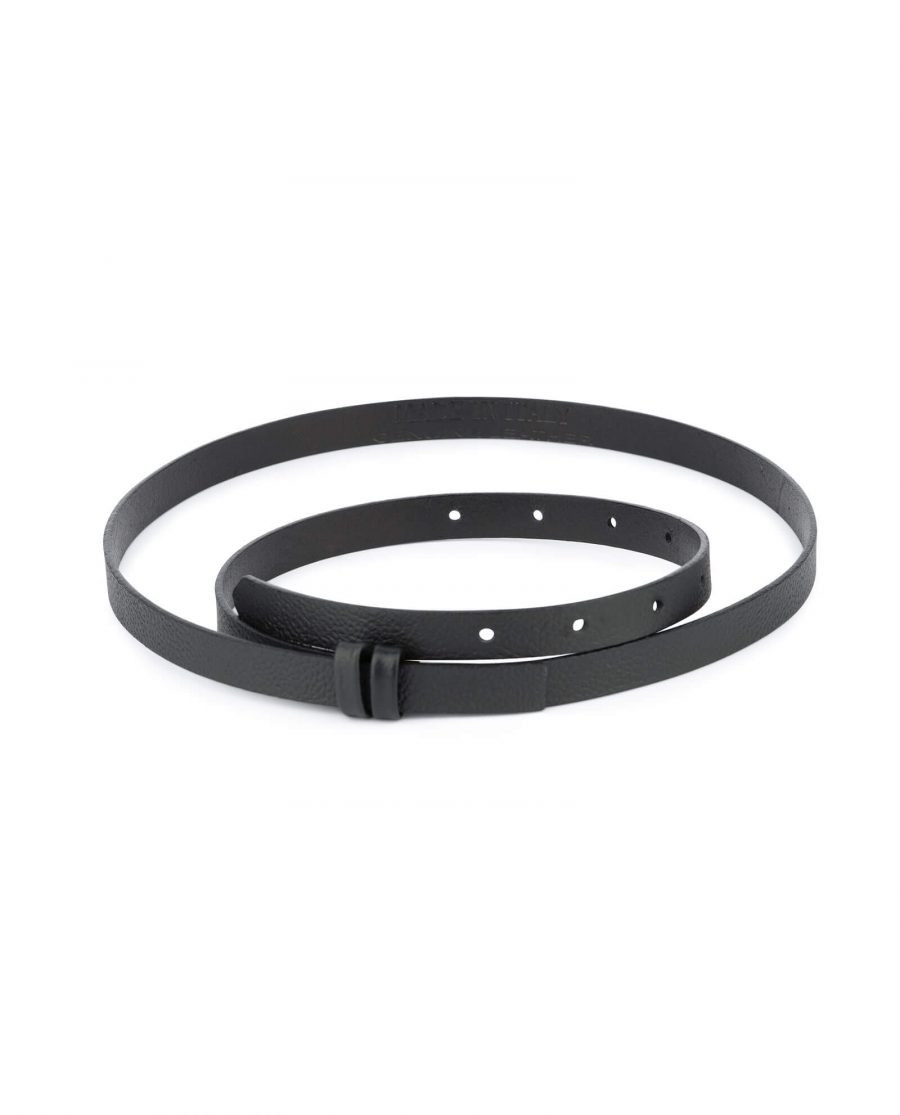 black leather strap for belt 15 mm 1