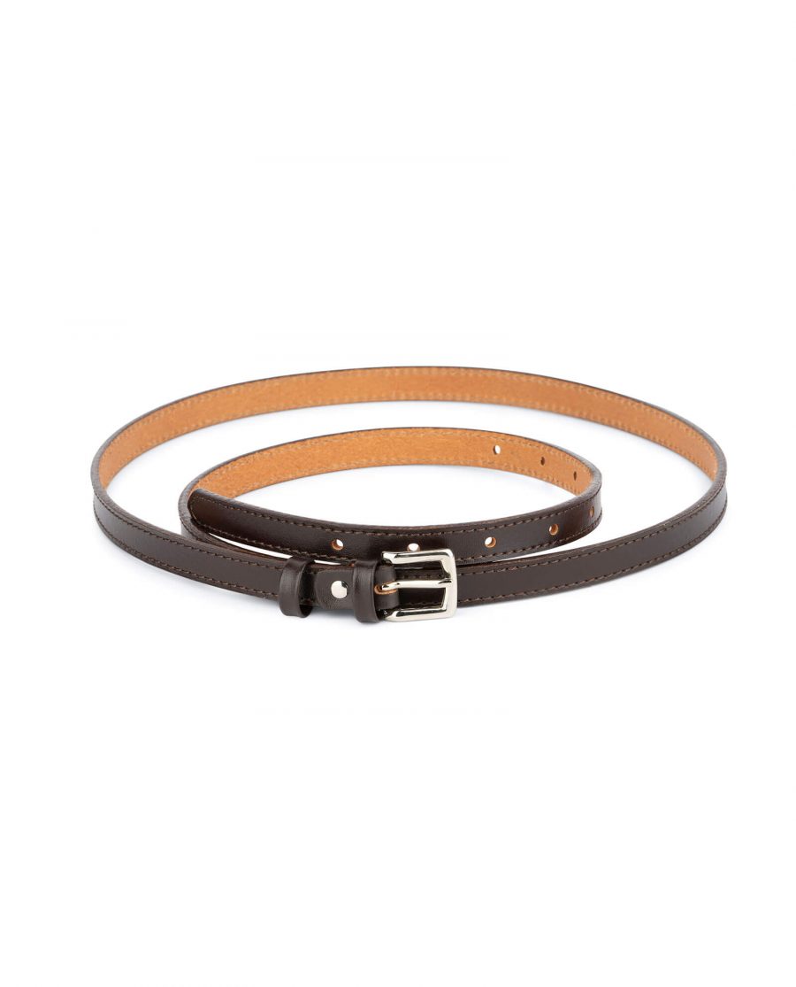 brown skinny belt for dress 1