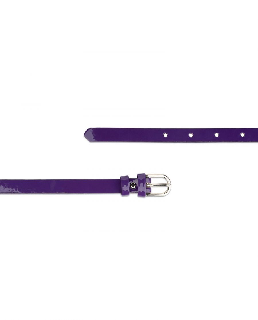 thin womens purple belt genuine leather 1