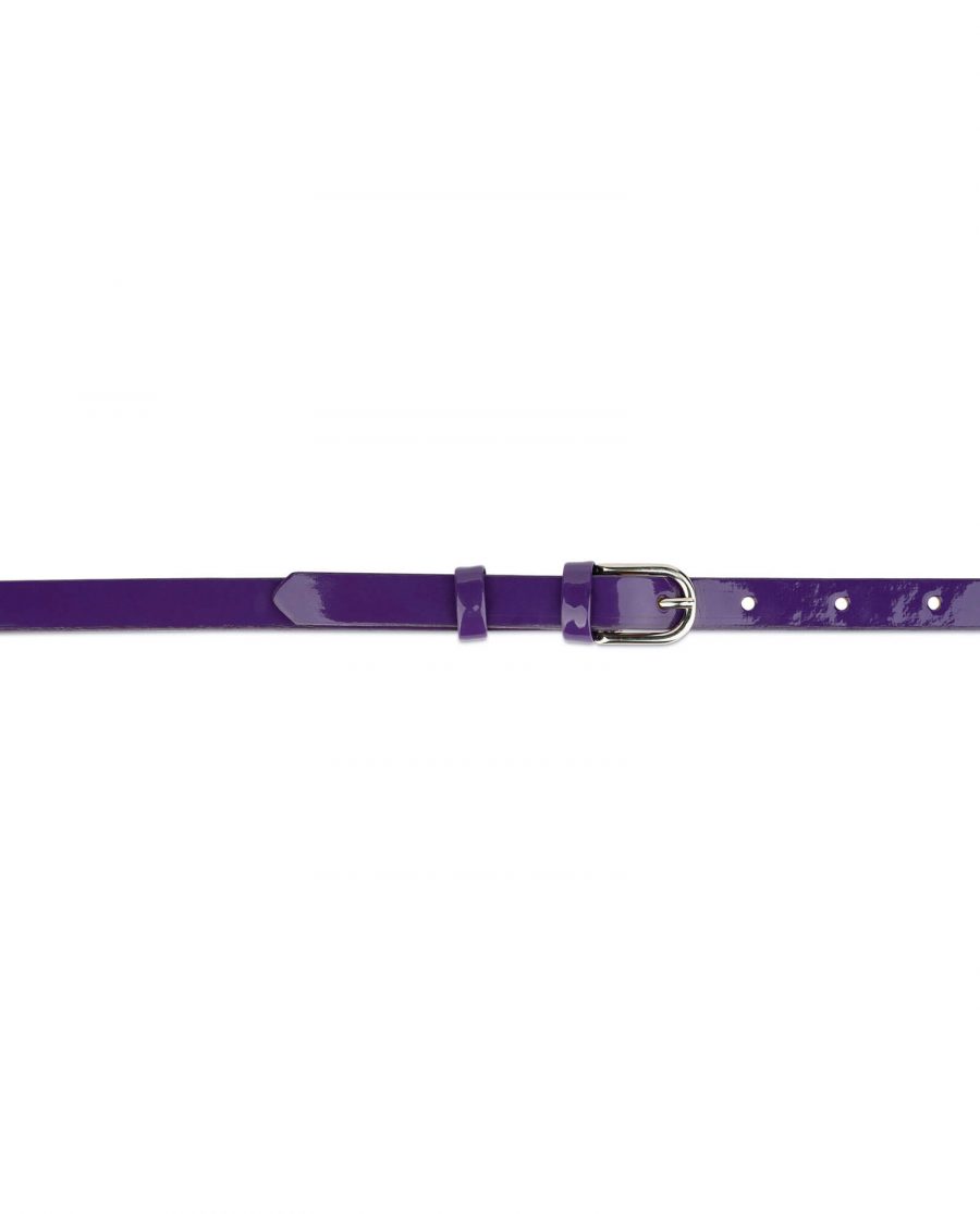 thin womens purple belt genuine leather 2