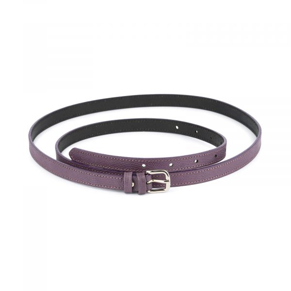 Women's Ladies Thin Skinny PVC Glitter Type Belts in Various Colours Fashions 