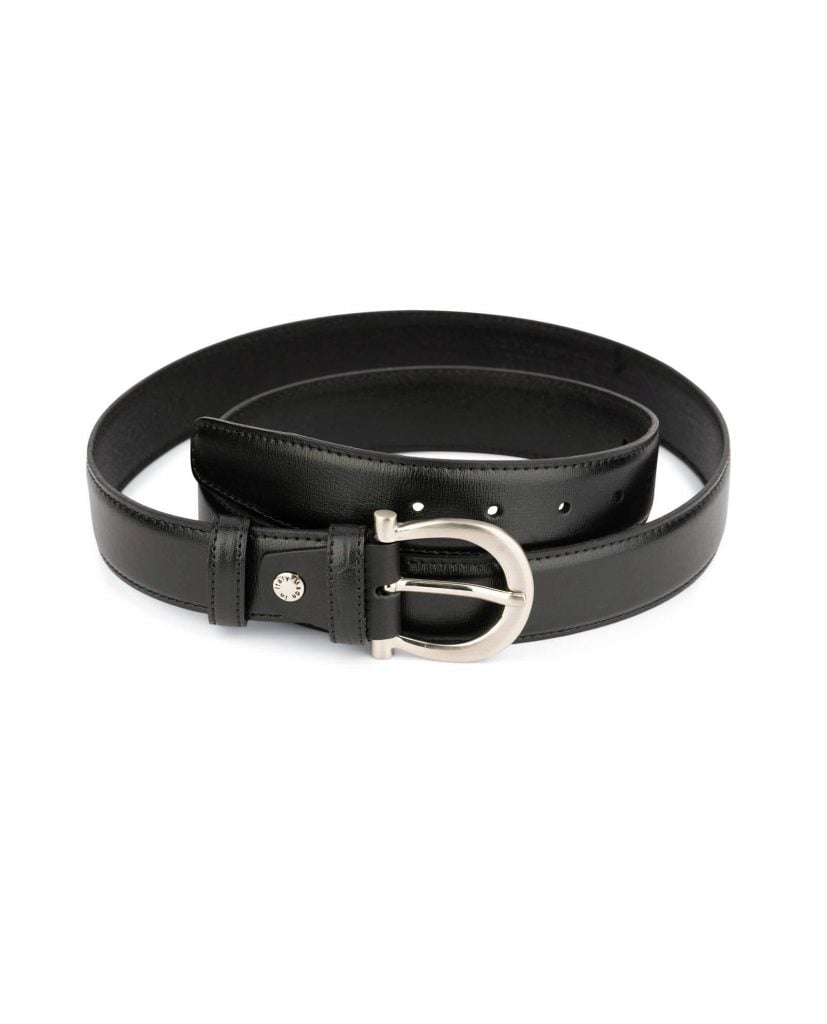 Buy Women's Black Leather Belt With Stylish Buckle | LeatherBeltsOnline