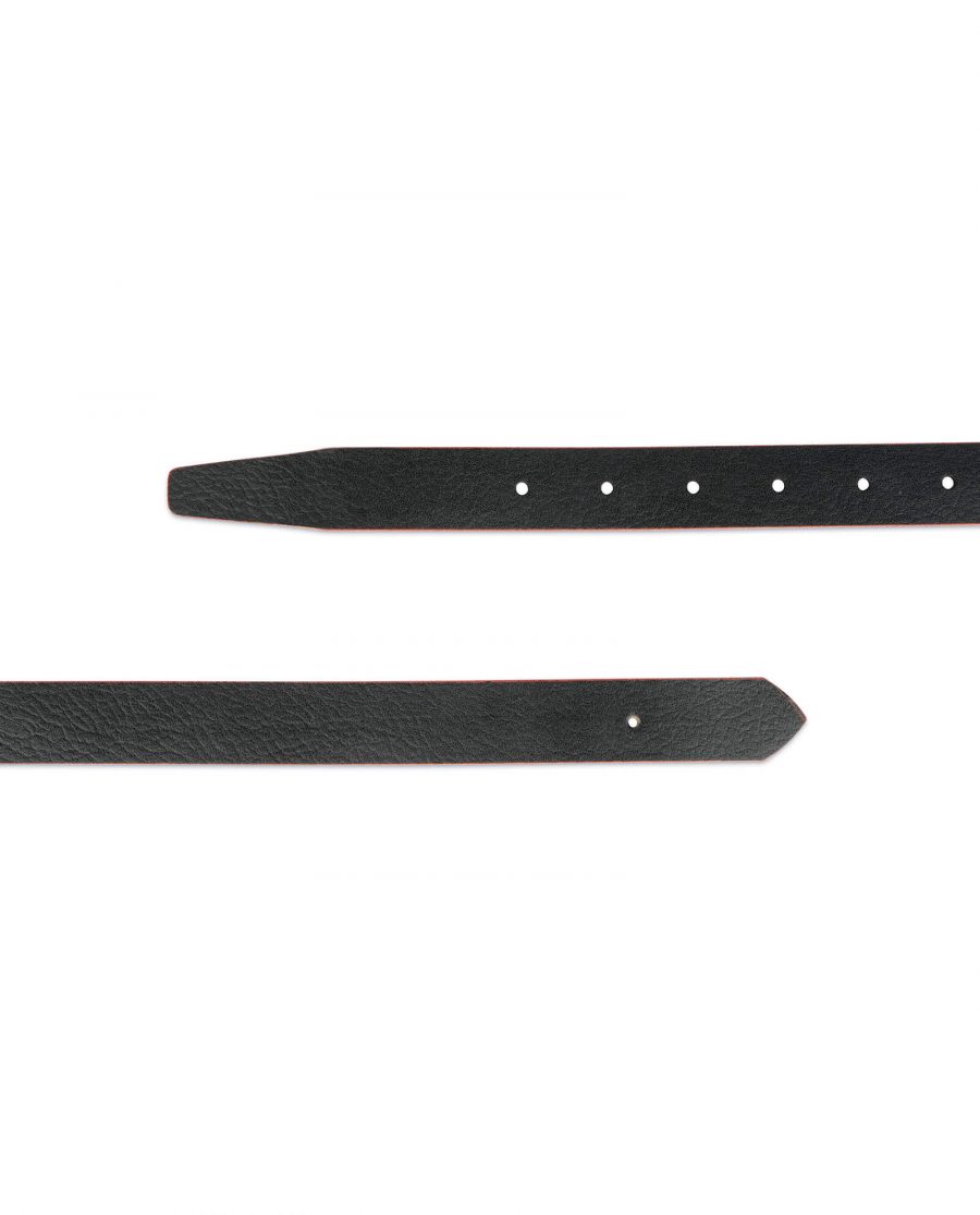 1 inch black belt leather strap 2