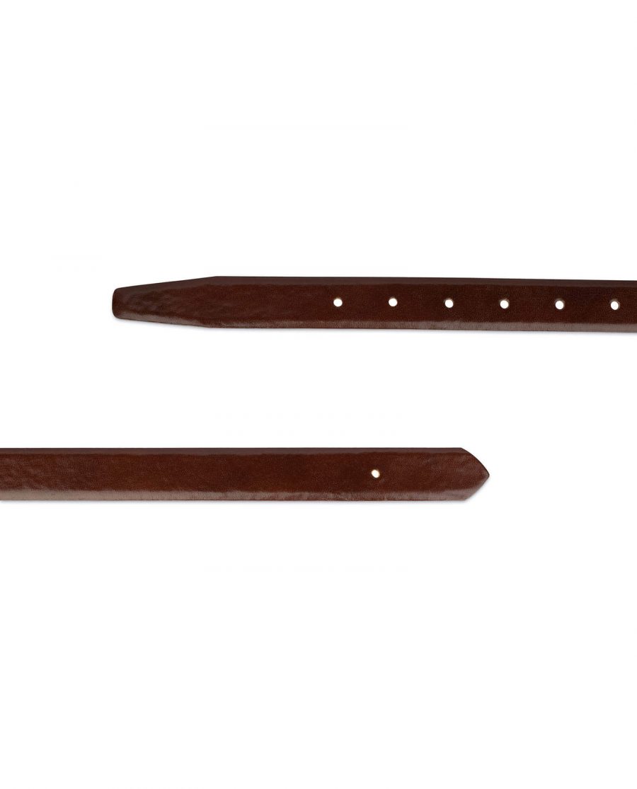 1 inch cognac leather belt strap 2