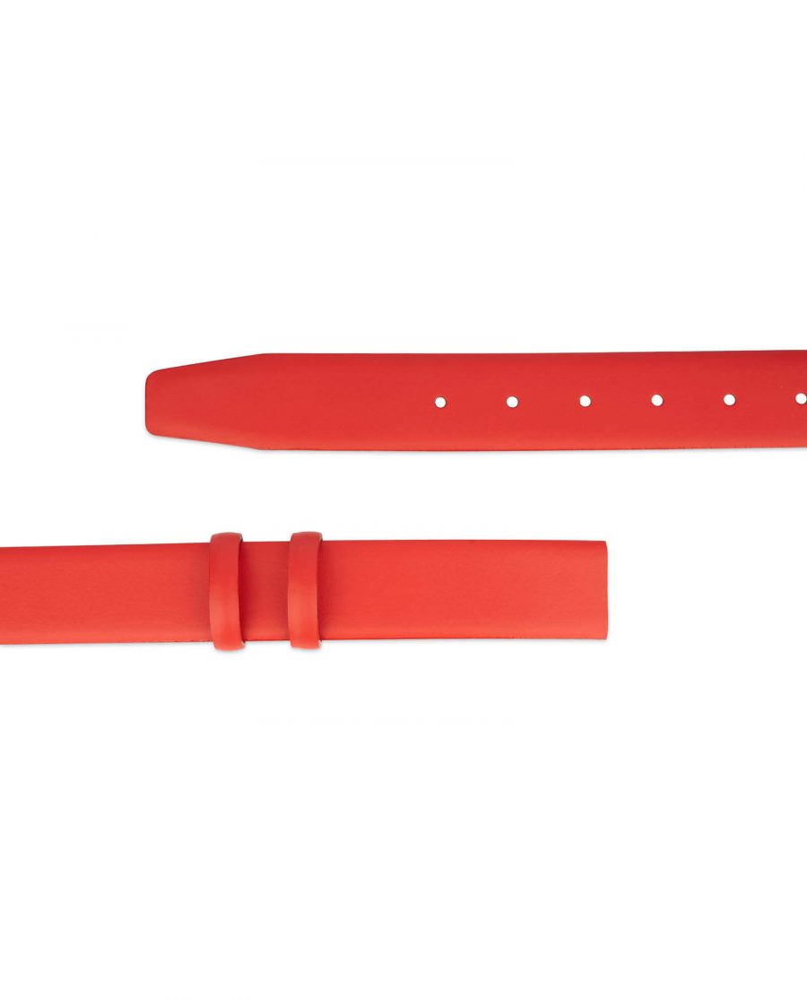 mens red leather belt strap 2