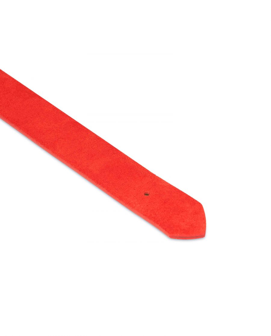 replacement 30 mm red suede belt strap 3