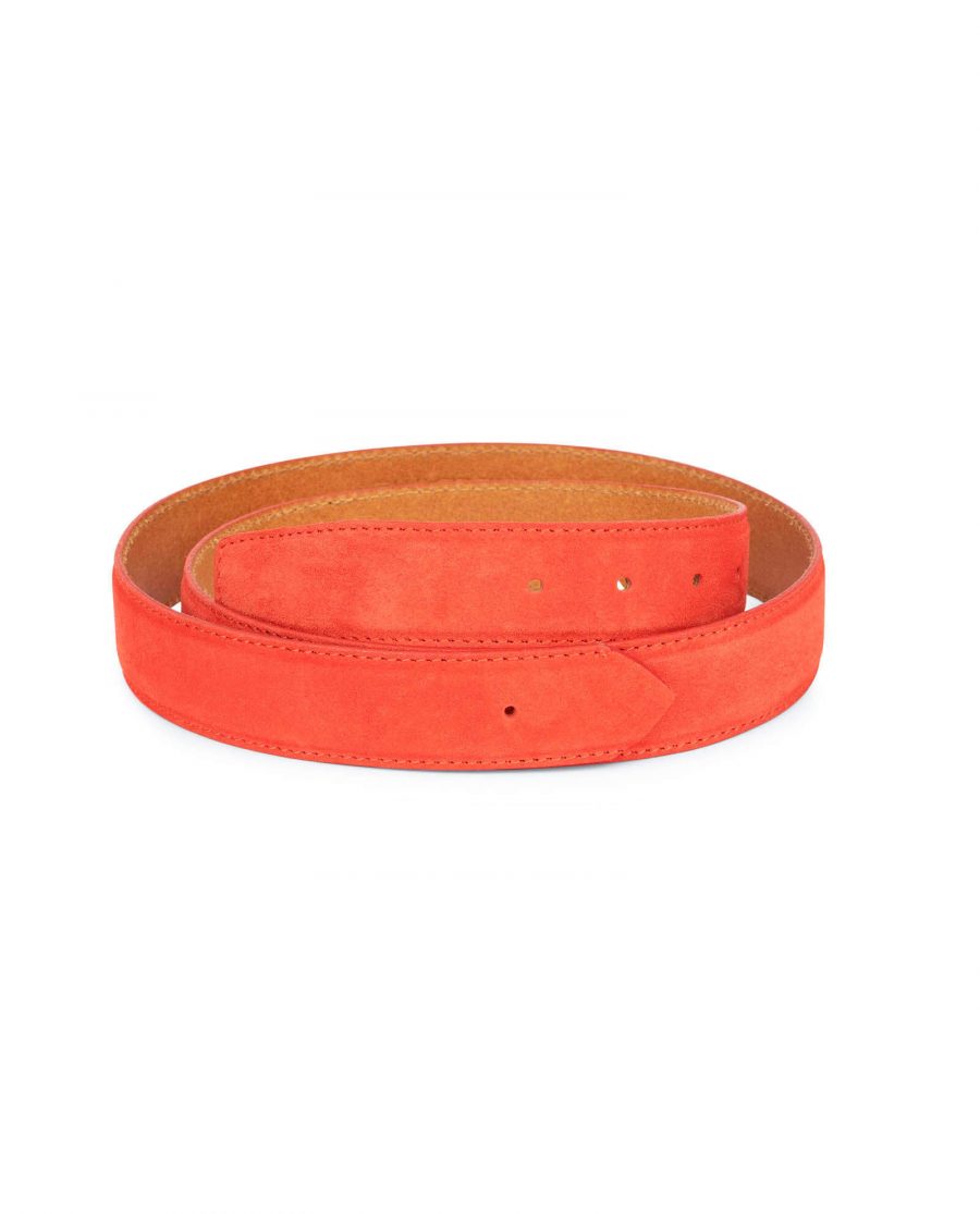 replacement 35 red suede belt strap 1