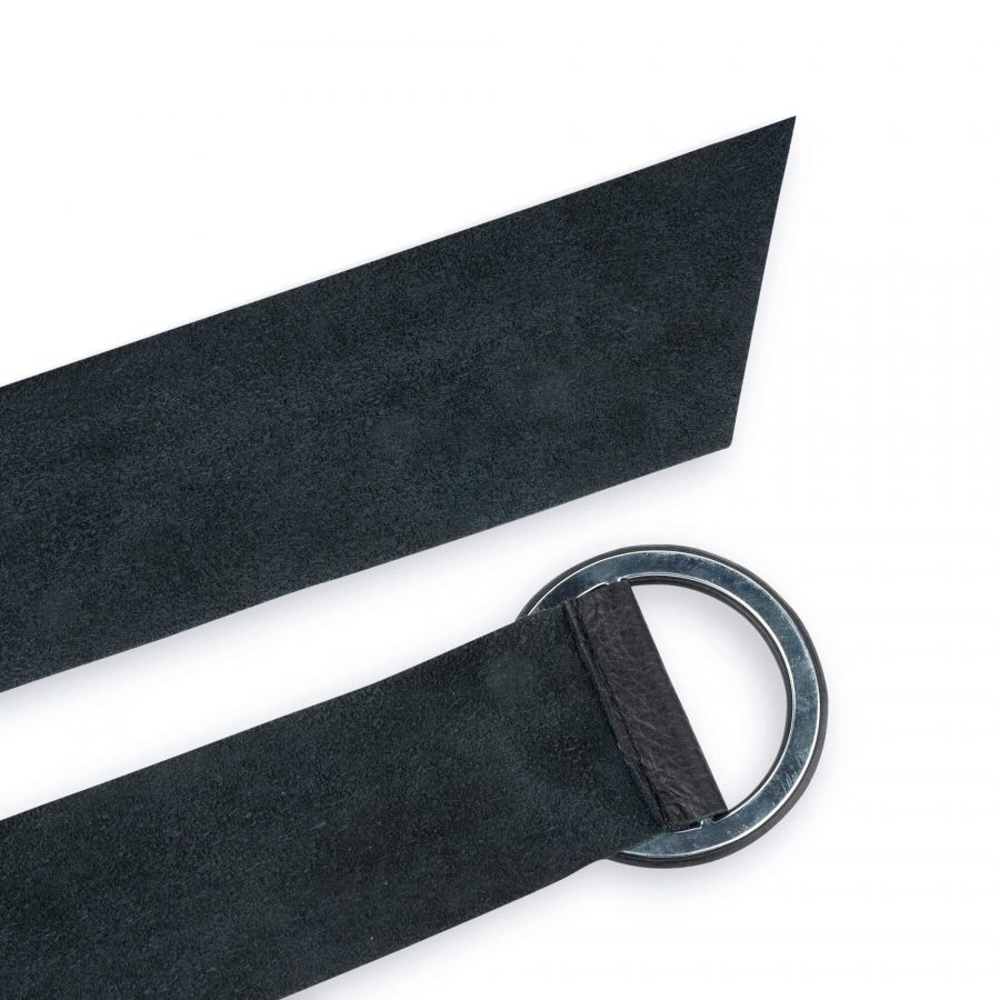 Black High Waist Belt For Dresses Round Buckle 6 7 cm 6