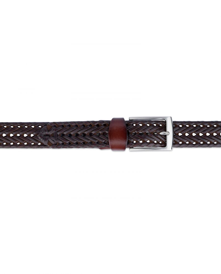 brown braided belt for men 35usd 2