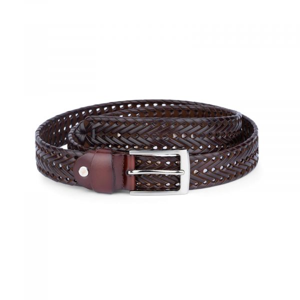 brown braided belt for men 35usd 4