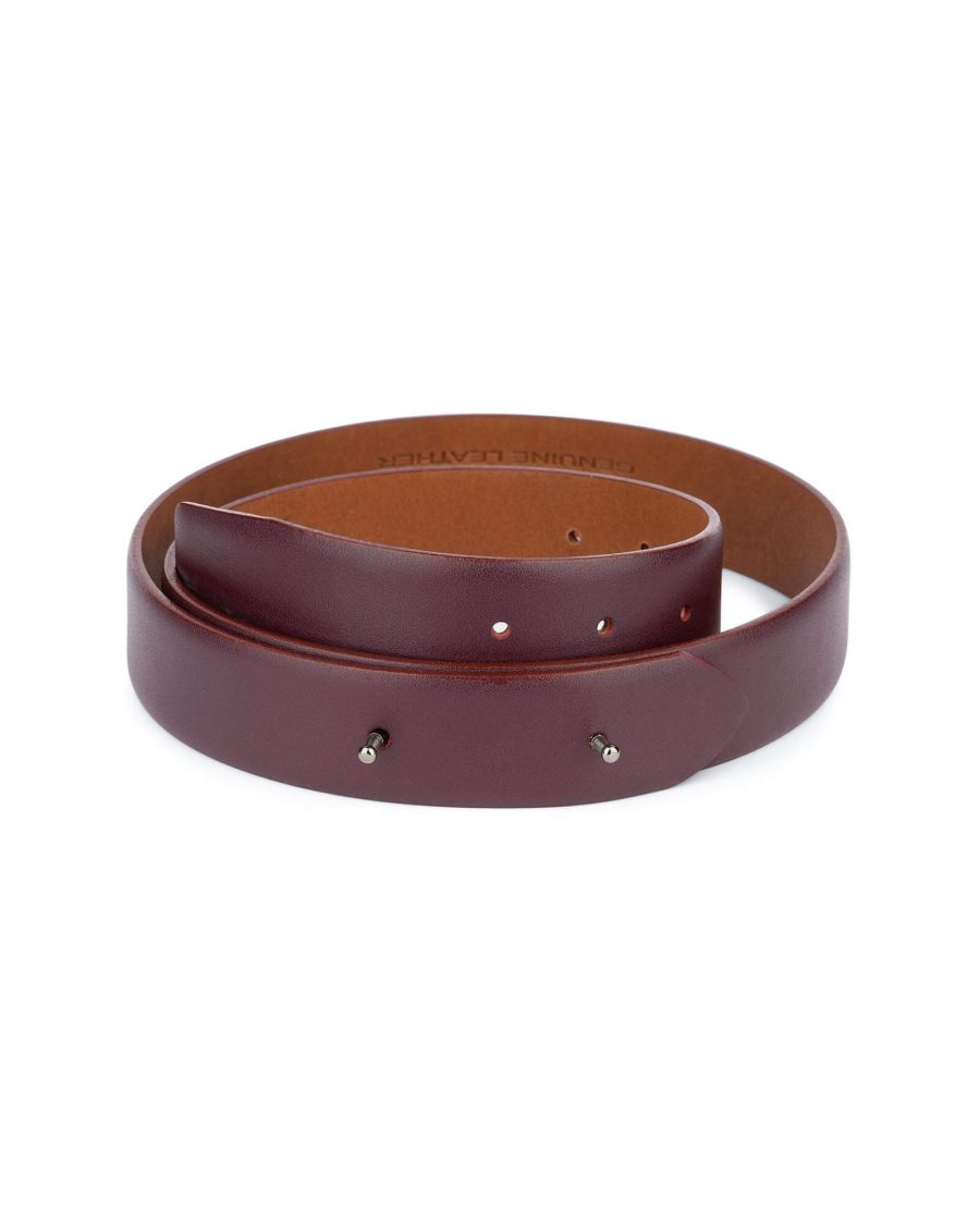 burgundy mens belt without buckle 35usd 28 42 0