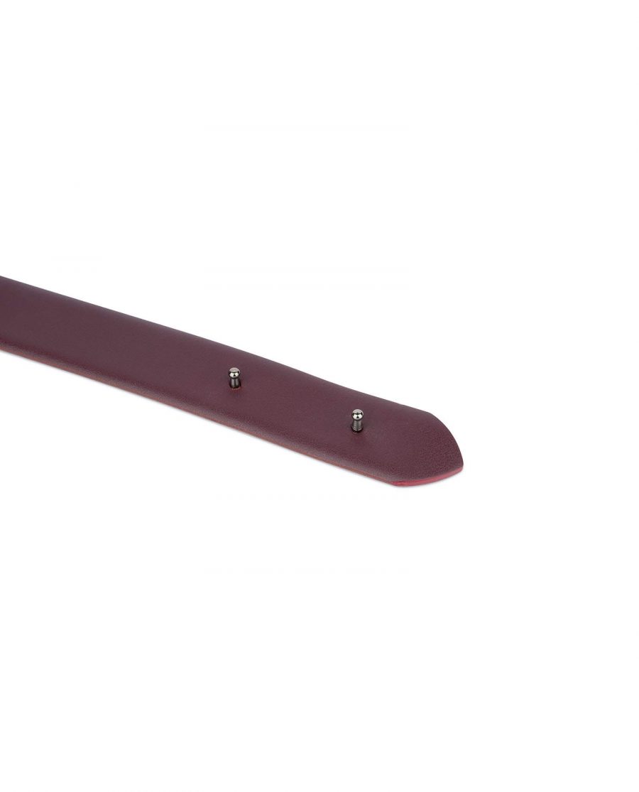 burgundy mens belt without buckle 35usd 28 42 1