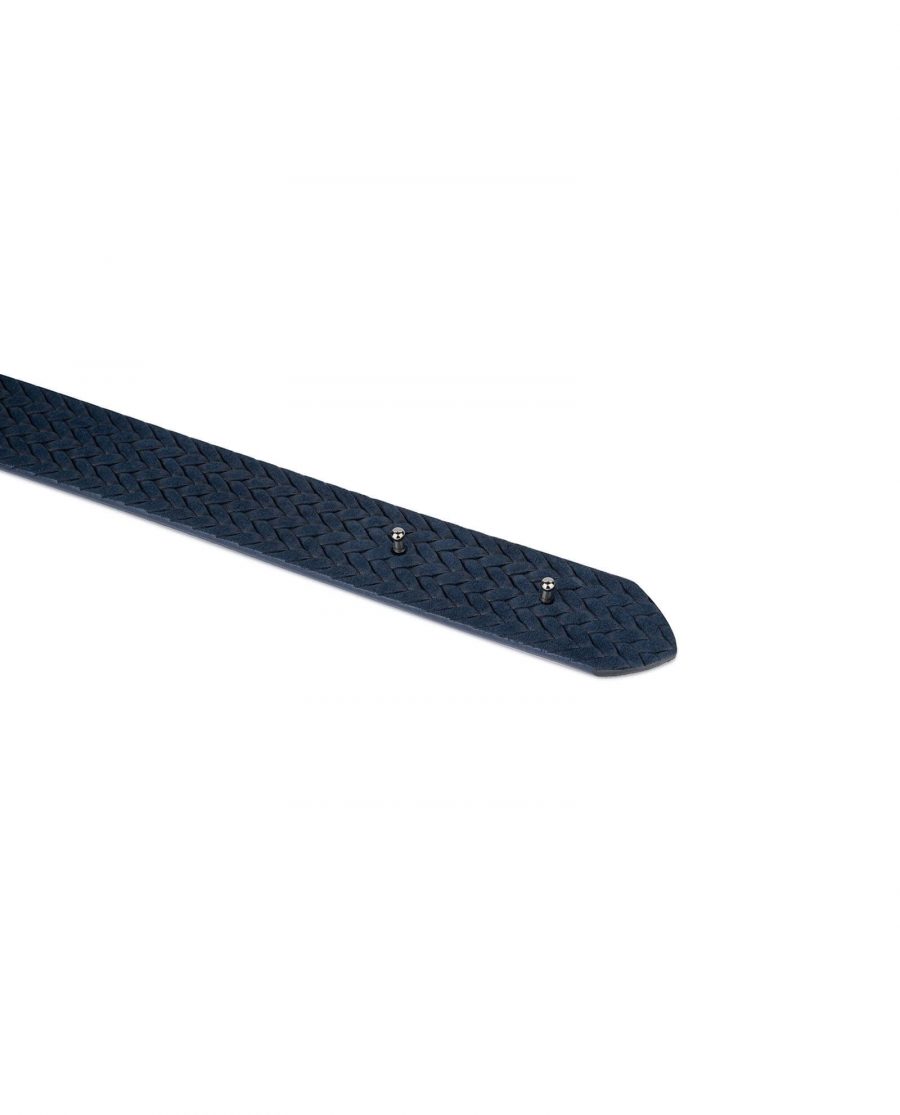 embossed blue suede belt without buckle 35usd 28 42 1