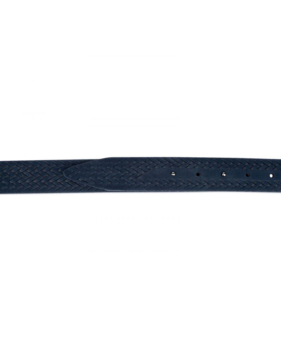 embossed blue suede belt without buckle 35usd 28 42 2